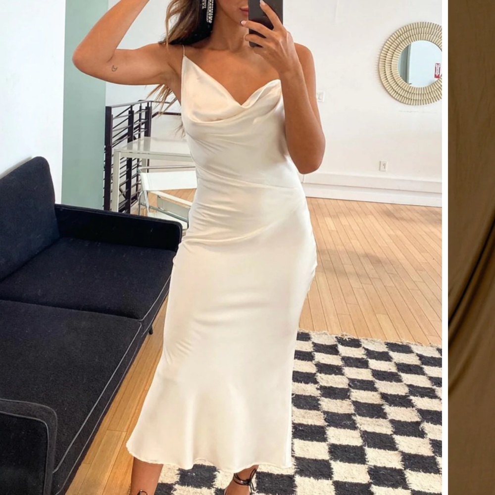 SAN MARINO IVORY MIDI DRESS